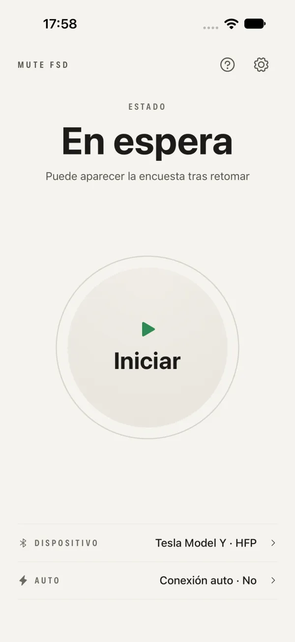 Inicio en espera y control Iniciar