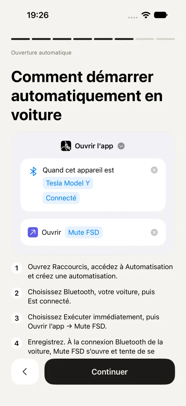 Page 6 : Comment démarrer automatiquement en voiture.